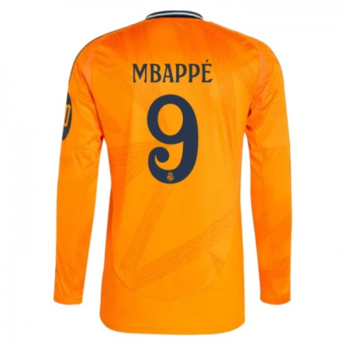 Maillot de Foot Real Madrid Mbappé 9 Exterieur 2024-25 Manche Longue Maillot de Foot Real Madrid Mbappé 9 Exterieur 2024-25 Manche Longue